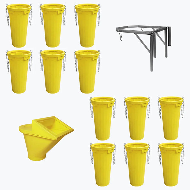 Set Tubulatura evacuare IMER ITALIA 12 buc tuburi 1 suport metalic cuva si 1 cuva incarcare cu separator