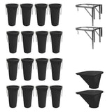 Set Tubulatura evacuare deseuri neagra 16 buc. evacuare 2 suporti cuva 2 cuve incarcare