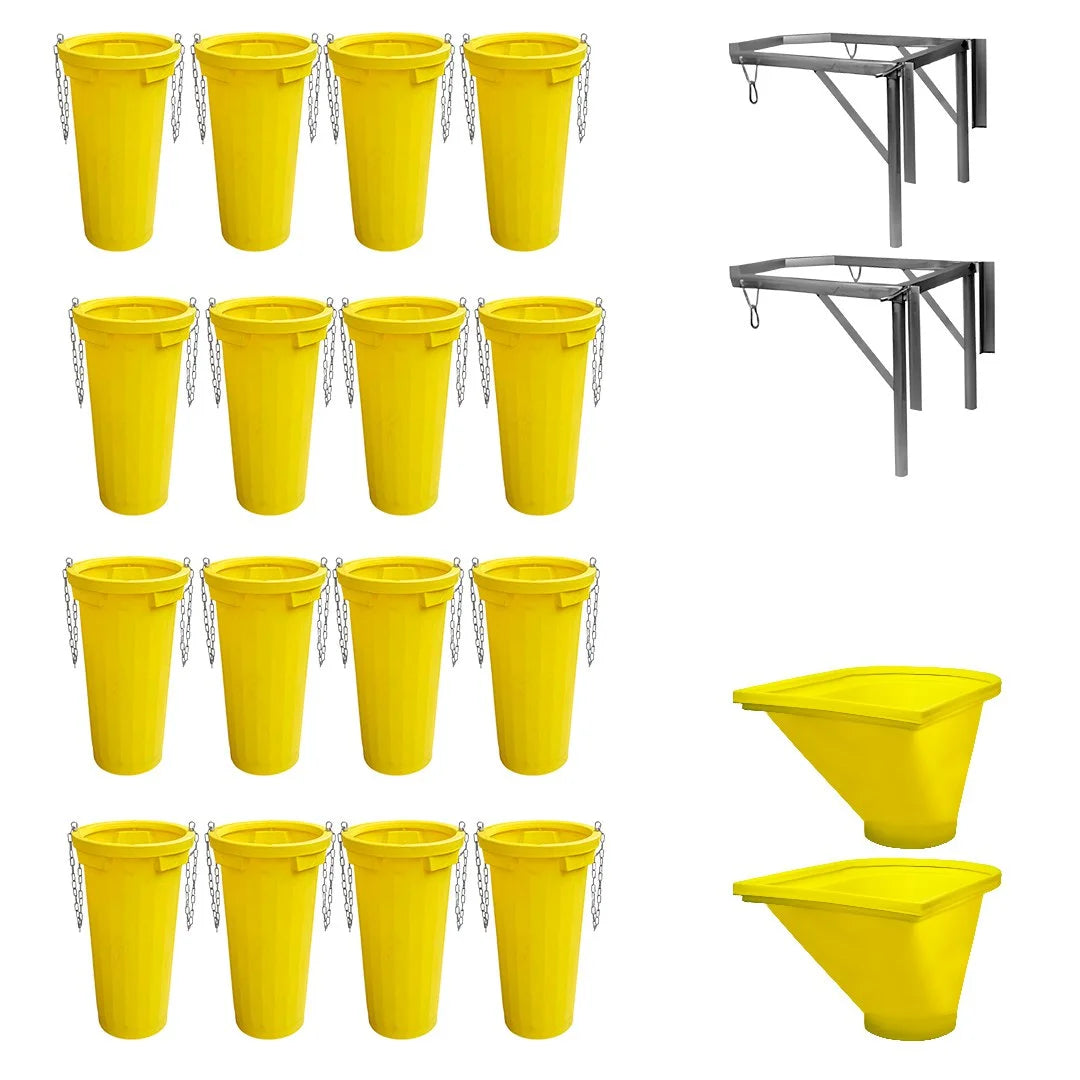 Set tubulatura Evacuare Imer 16 Tuburi Deseuri 2 Suporti Cuva 2 Cuve Incarcare
