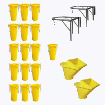 Tubulatura Evacuare Deseuri Galbena Imer 16 buc. Evacuare 2 Suporti Cuva 2 Cuve Incarcare cu Separator