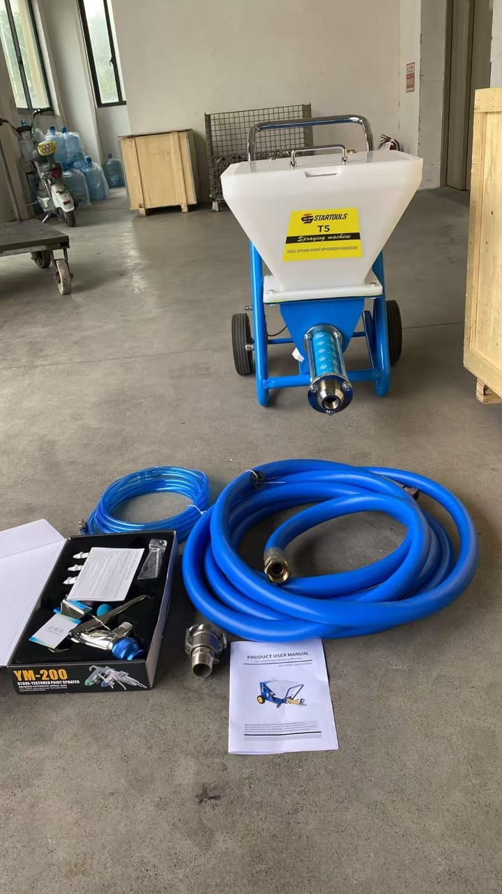 Pompă multifuncțională pentru glet, tencuieli și materiale decorative STARTOOLS T5 – 3.0kW, 16 l/min, 27,6 bar