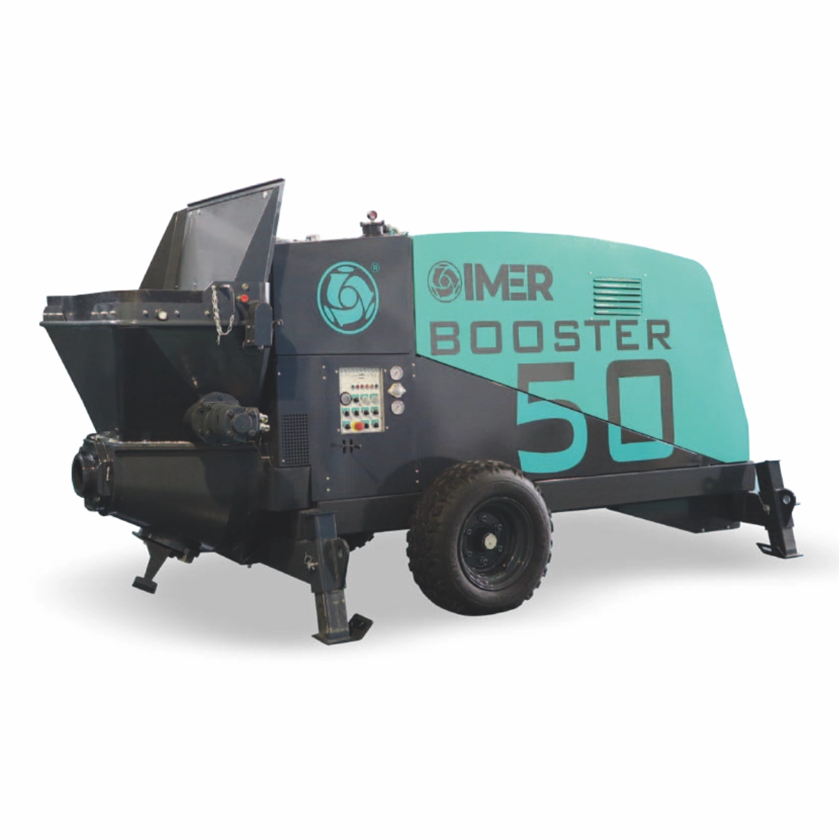 Pompa de beton Imer Booster 50 Yanmar Stage V 53 Kw debit 50 mc/h neremorcabila