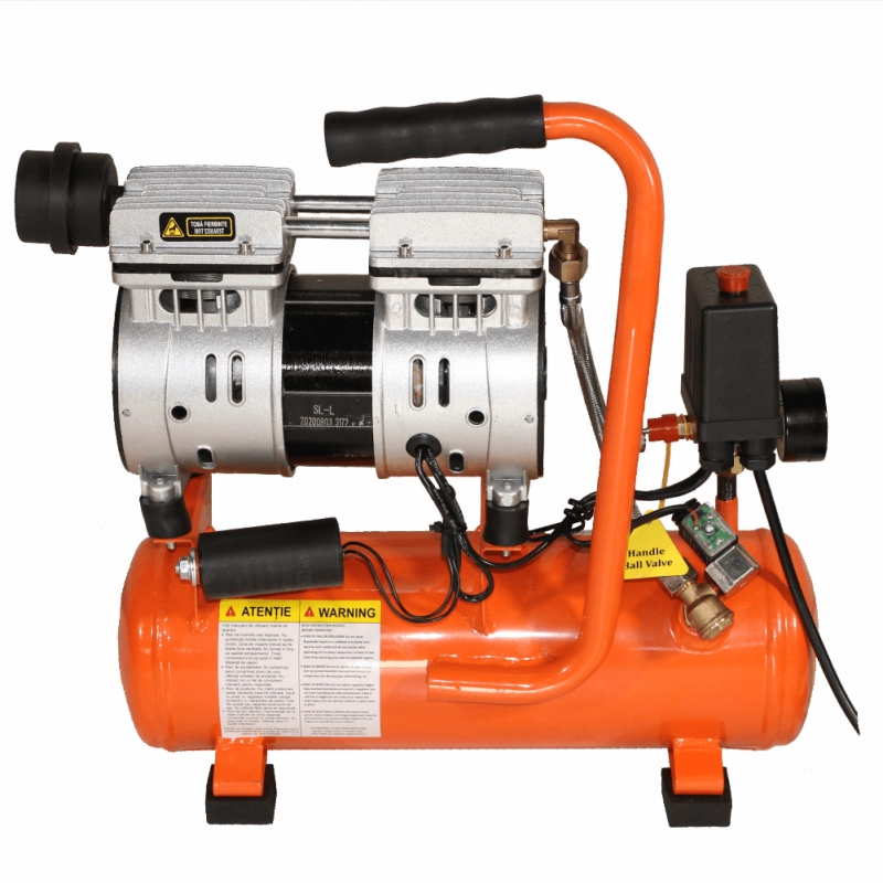 Piston air compressor BISONTE SC008-009 without oil 230V 1.2 hp air flow 94 l/min pressure 8 bar