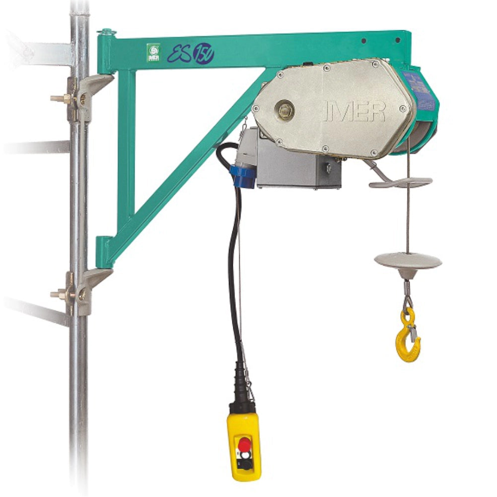 Electric hoist IMER ES150 maximum load 150 kg maximum height 25 m motor 230 V 0.45 kW