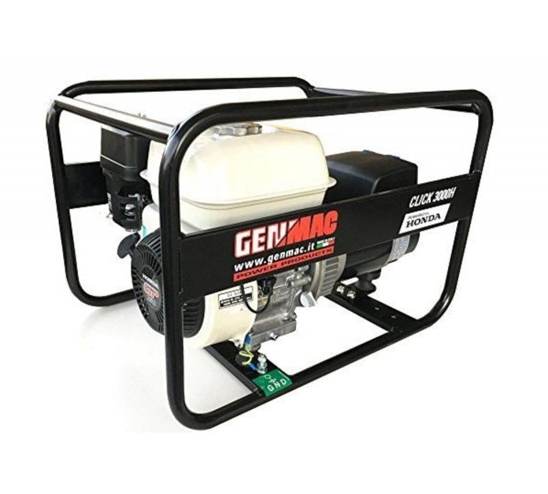 Generator de curent GENMAC Click RG3000HO putere maxima 2,6 kW 230V motor Honda GP160