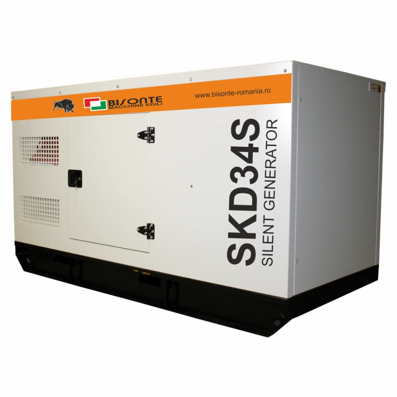 Soundproof generator BISONTE SKD34S maximum power 34 kVA 400V ATS included