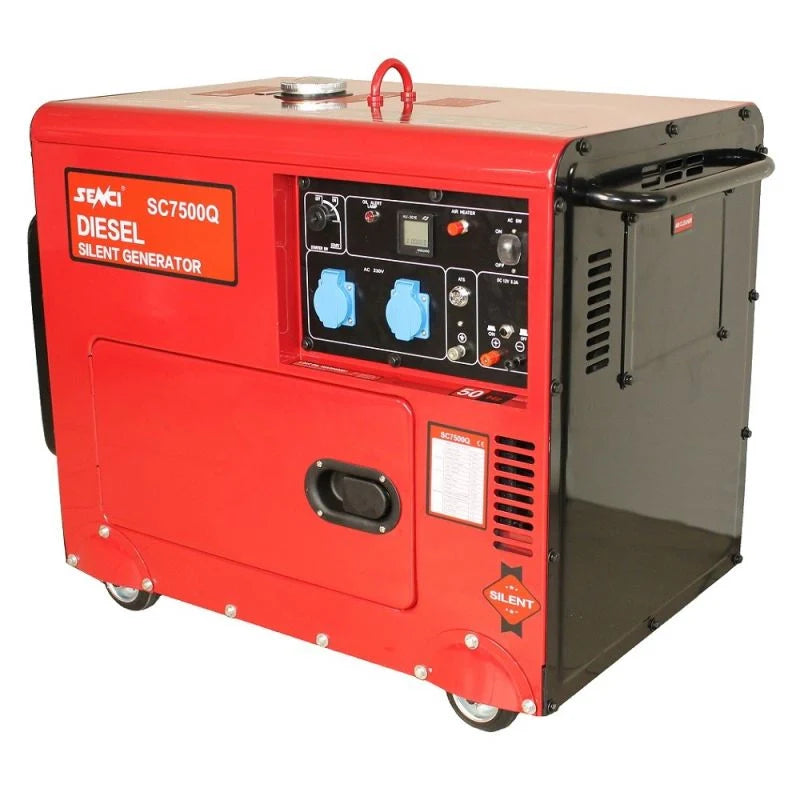 Generator insonorizat SENCI SCD7500Q putere maxima 6 kVA 230V motor Diesel cu ATS