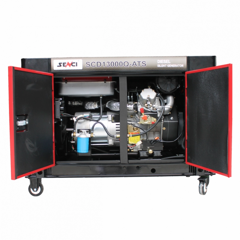 Soundproof generator SENCI SCD13000Q-3-ATS maximum power 11 kW 400V Diesel engine ATS included