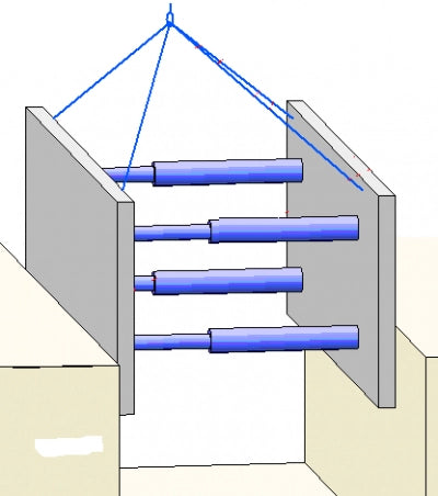 Spacer - 500 mm extension for reinforcing support panels, weight 10.2 kg