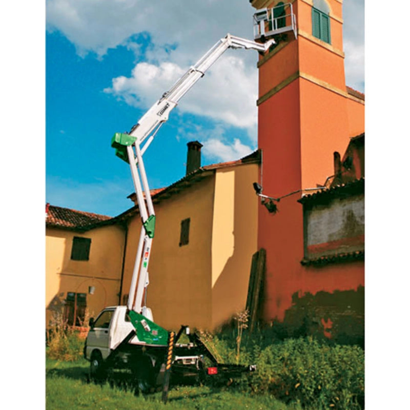 Nacela cu brat telescopic dublu articulat montata pe autosasiu COMET Euro Sky 16/2/6(7.5) HQ JIB 16m L 7,5/6m 120/200KG