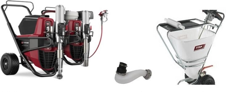 Pachet Pompa airless Titan PowrBeast 7700E CART 230V 6l/min+Container 100l/role descarcare/conector