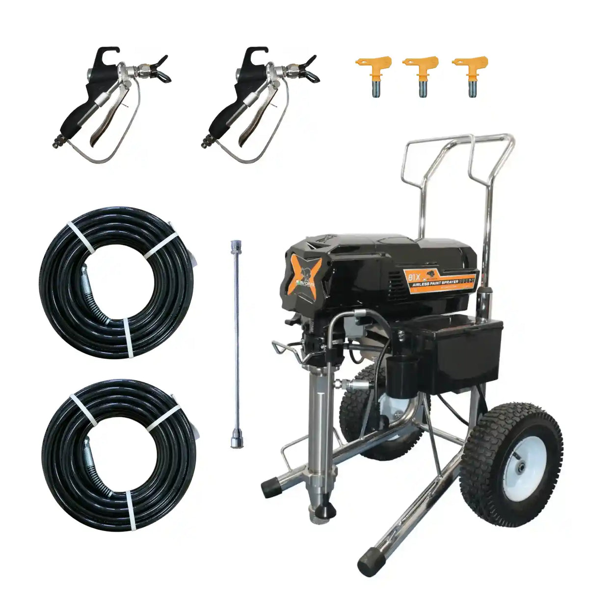Airless pump Bisonte PAZ81X CART 230V flow rate 8.0 l/min