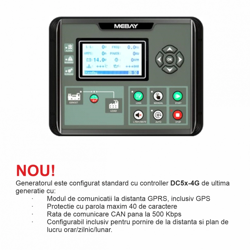 Generator insonorizat SENCI SCDE72i-YS putere maxima 71.5 kVA 400V ATS inclus