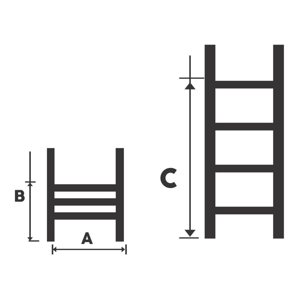 Aluminum telescopic ladder BISONTE STR1020 7 steps, maximum height 2.0 m