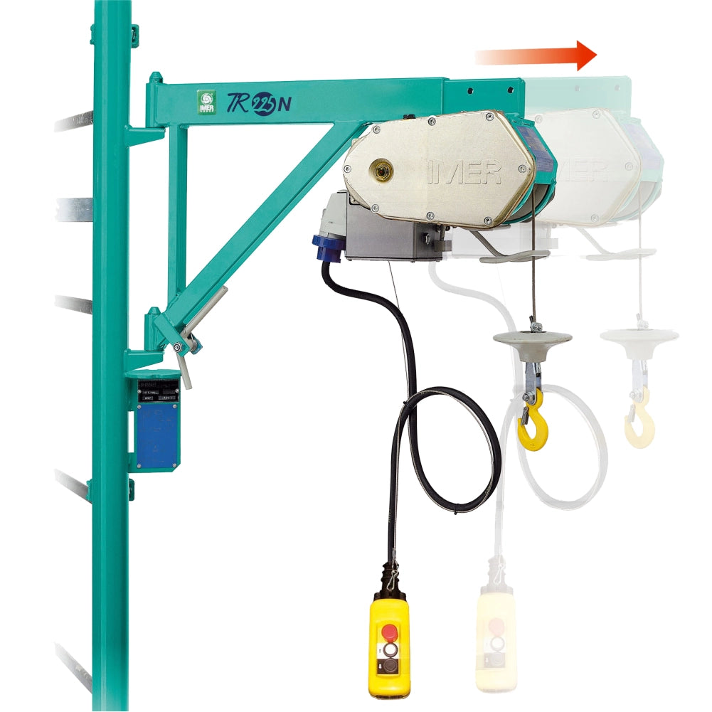 Electric hoist IMER TR225N maximum load 200 kg maximum height 30 m motor 230V 0.75 kW