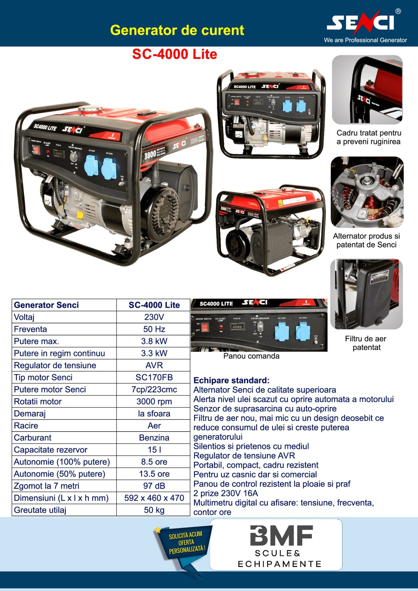 SC4000 Lite generator de curent Senci Distribuitor1